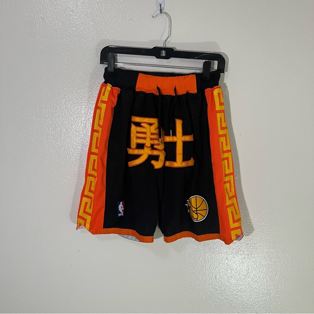 Golden State Warriors Just Don Mitchell Ness Basketball Game shorts NBA CNY S